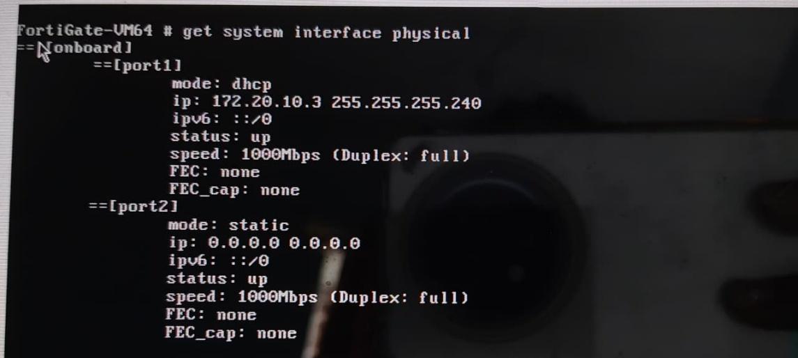 get system interface physical – port1 up via DHCP